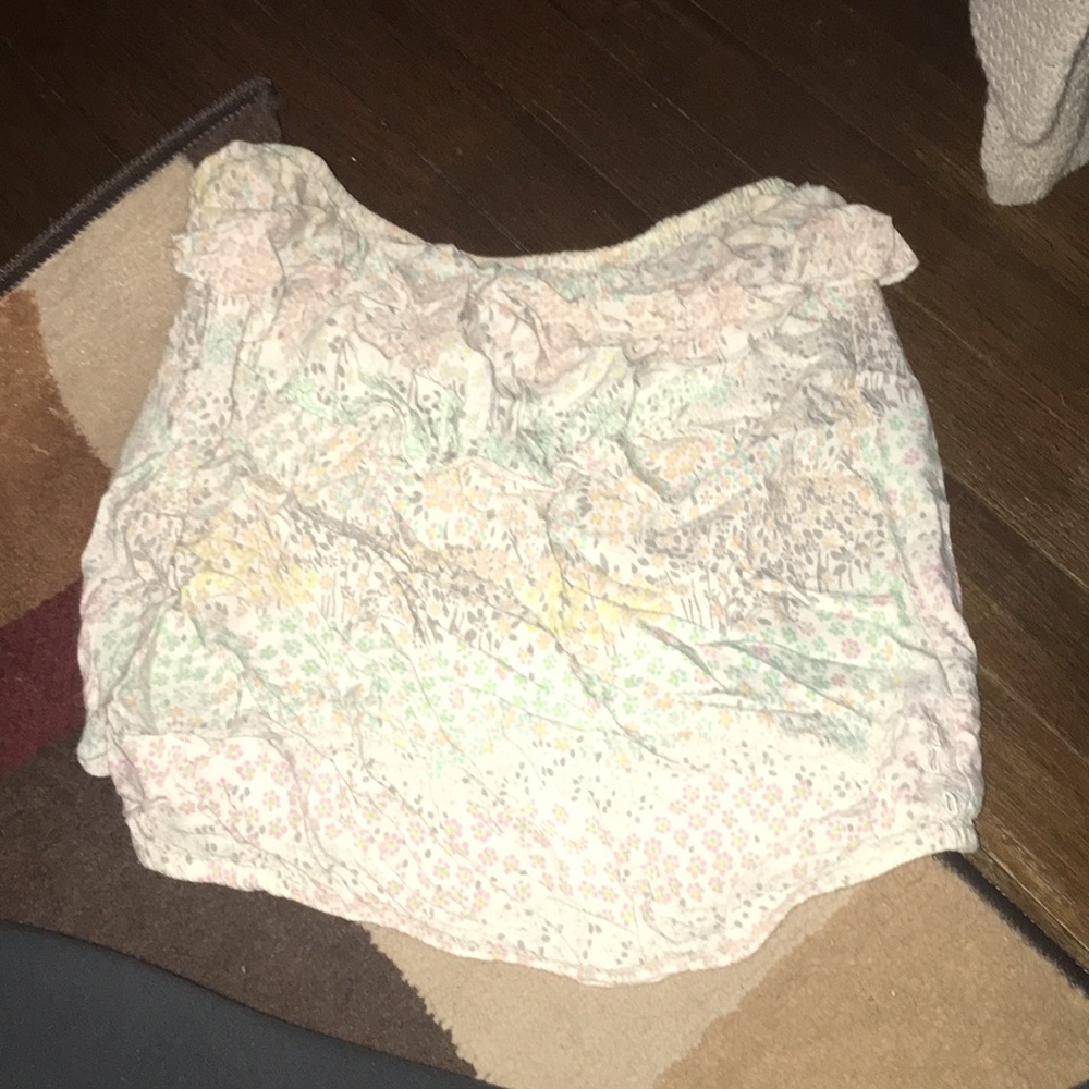 Strapless open-back crop top